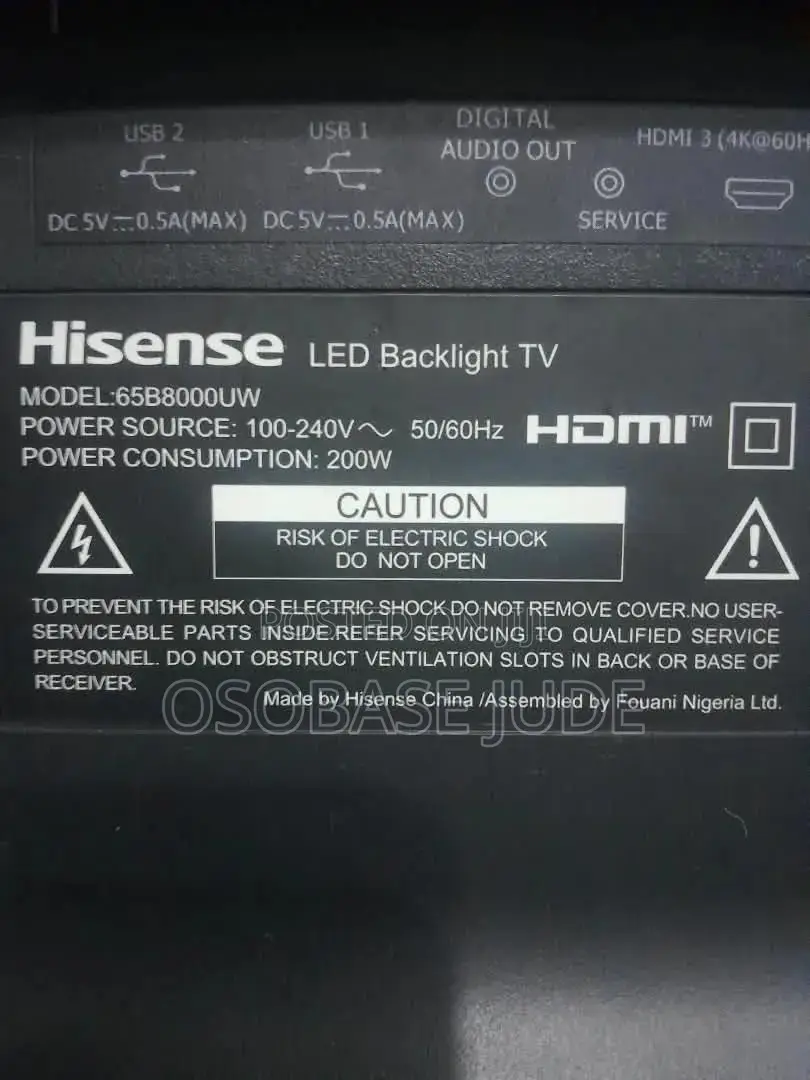 Hisence B8000 Series for Sale