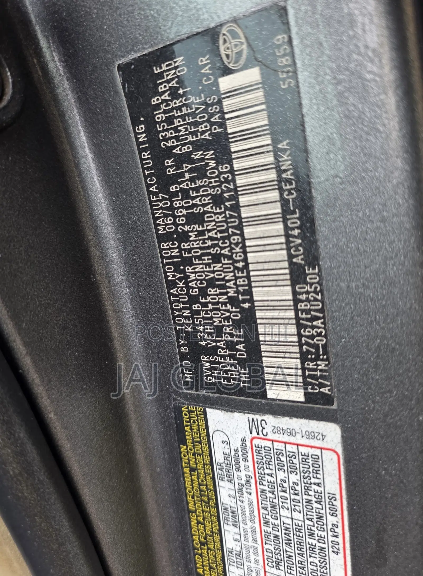 Toyota Camry 2008 Gray
