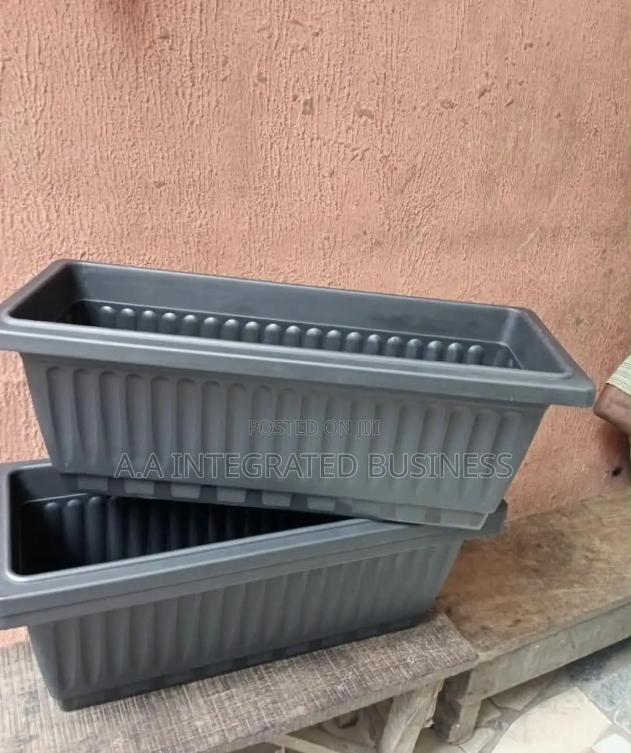 Rectangle Black Flower Pot