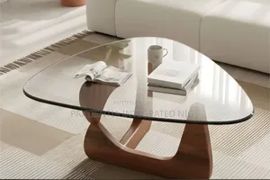 Triangular Glass Top Table.
