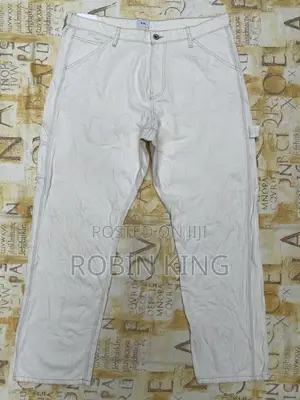CANDA Cream Carpenter Denim Jeans Trousers Size W38 L44