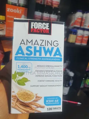 Force Factor Amazing Ashwa Dietary Supplement Tablets