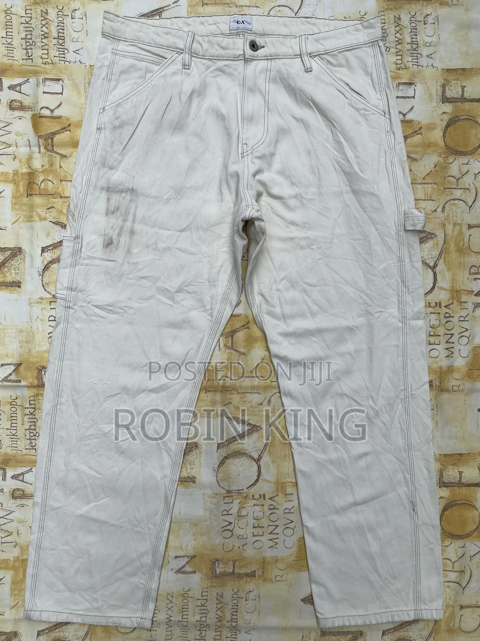CANDA Men Carpenter Denim Jeans Size W36 L42
