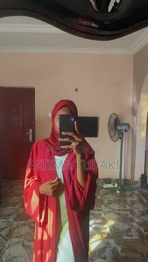 Orange Double Chiffon Abaya