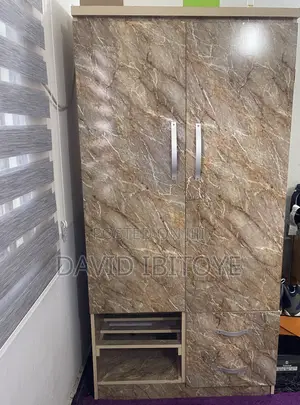 Modern Double Door Wardrobe With Drawers and Shelves