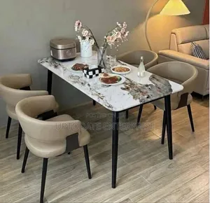 Marble Design Dining Set 4 Seaters