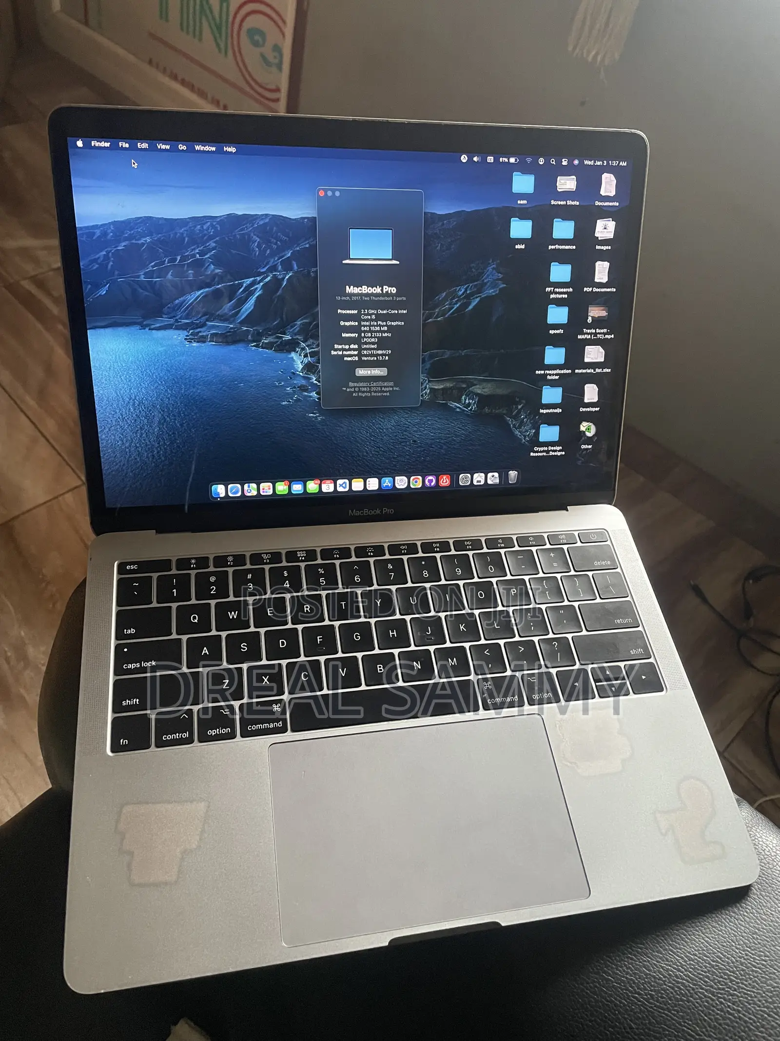 Laptop Apple MacBook Pro 2017 8GB Intel Core i5 SSD 256GB