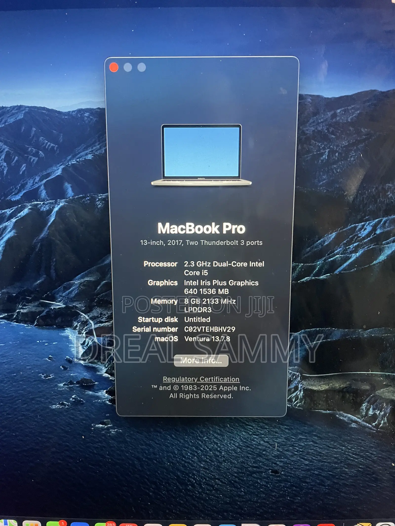 Laptop Apple MacBook Pro 2017 8GB Intel Core i5 SSD 256GB