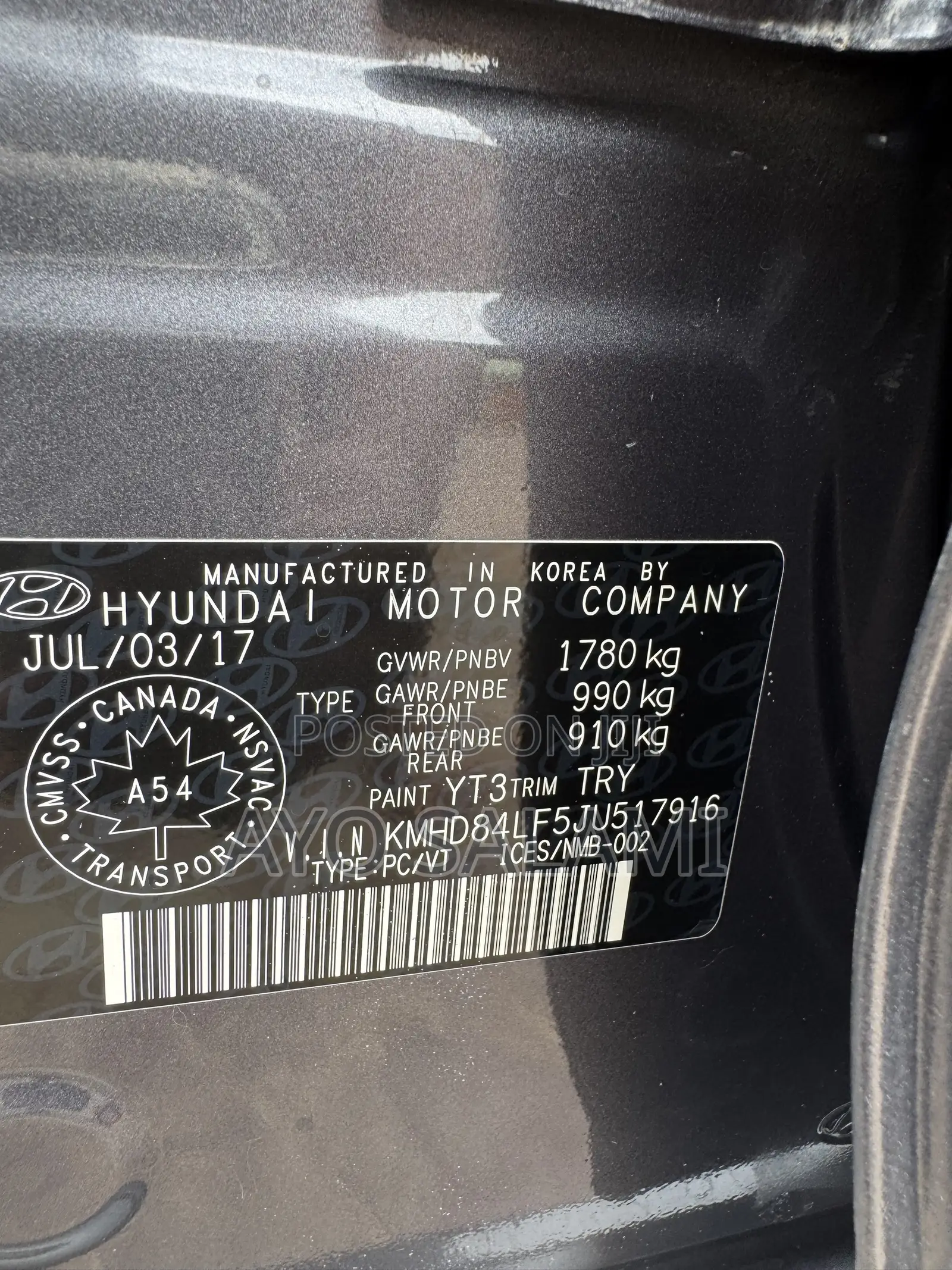 Hyundai Elantra SE 2018 Gray