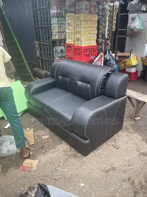 7 Seaters Black Modern Sofa