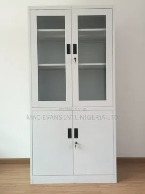 Half Metal - Half Glass Metal Cupboard