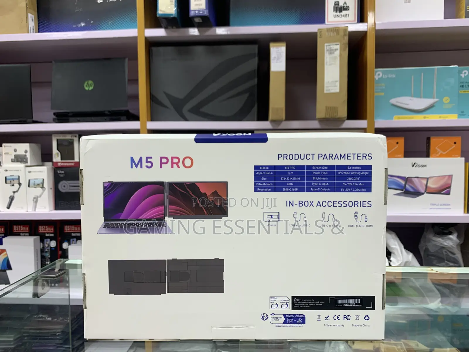 V2COM M5 Pro 15.6 inches 4K Dual Screen Laptop Extender