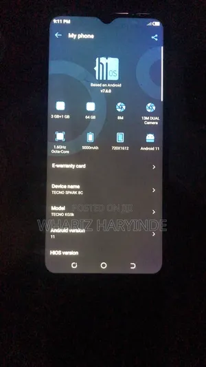 Tecno Spark 8C 64 GB Silver
