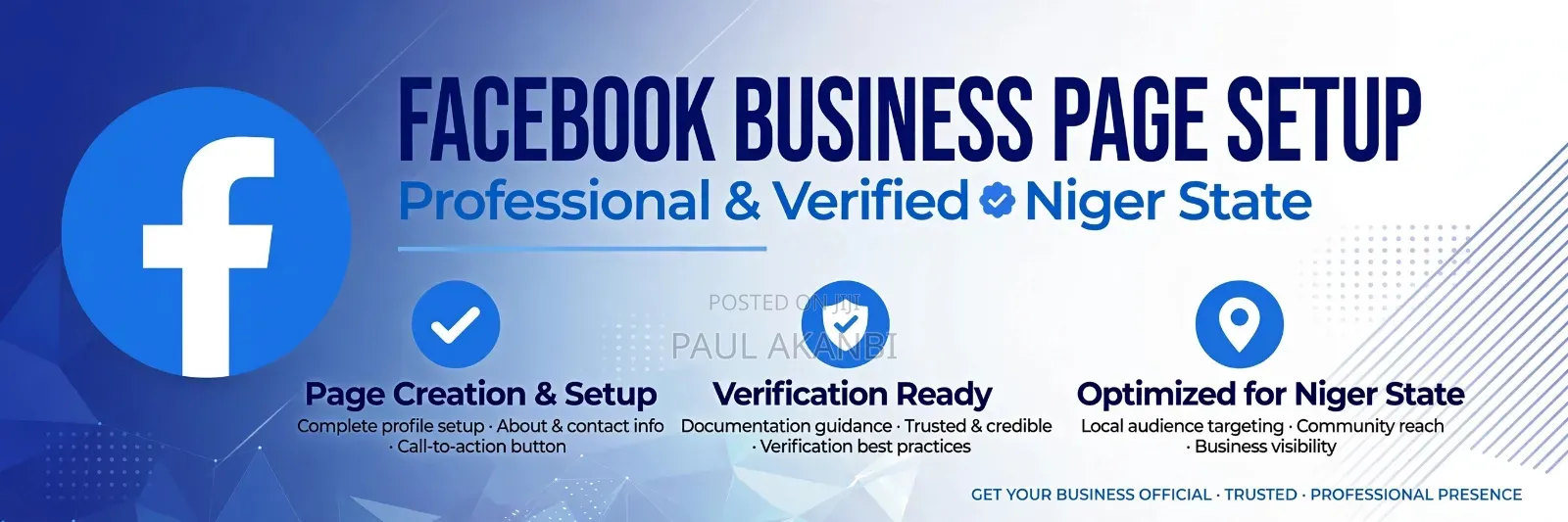 Facebook Business Page Setup in Bida - Professional & Verified