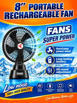 8" Rechargeable Fan