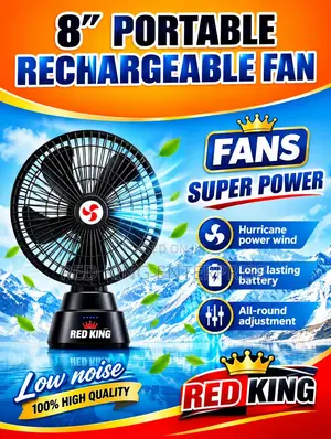 8" Rechargeable Fan