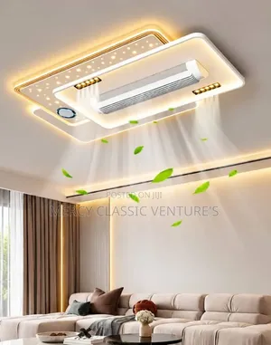 Executive Gold Led Bluetooth Fan Light – Remote Control & Music