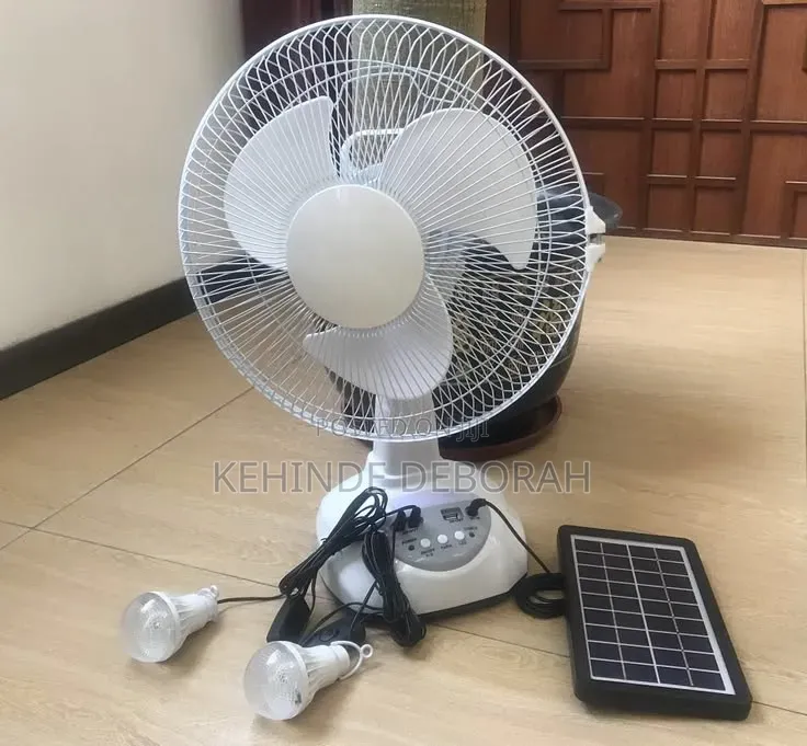 12 Inches Rechargeable Solar Fan