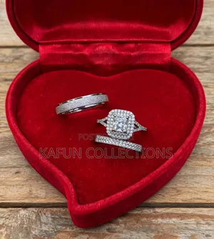 Long-Lasting Quality Engagement and Wedding Rings Set -3pcs