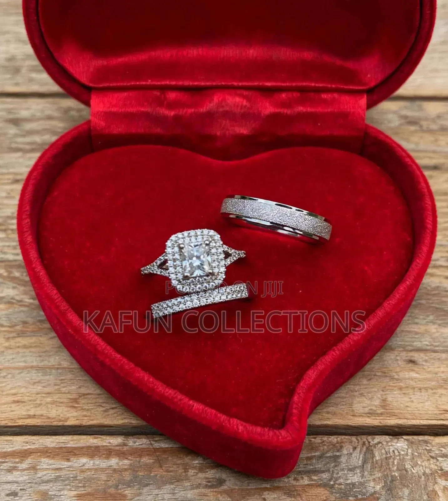 Long-Lasting Quality Engagement and Wedding Rings Set -3pcs