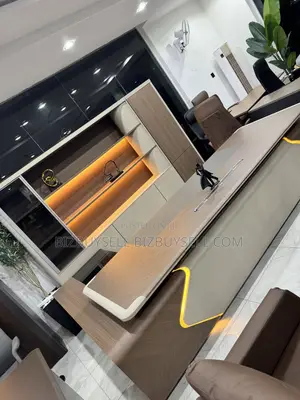 Luxury Executive Table With Bookshelf