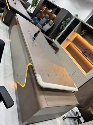 Luxury Executive Table With Bookshelf