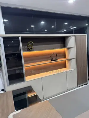 Luxury Executive Table With Bookshelf