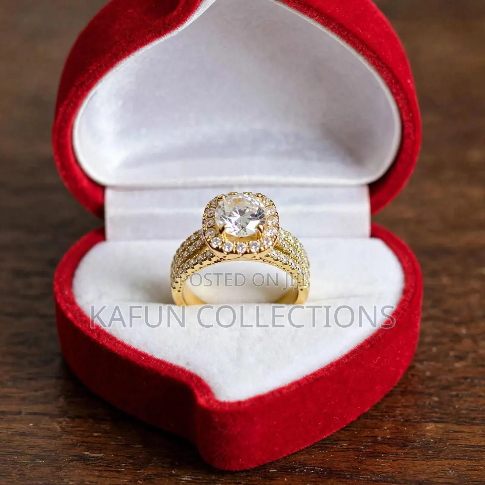 Highly Durable Gold Zirconia Proposal/Engagement Ring