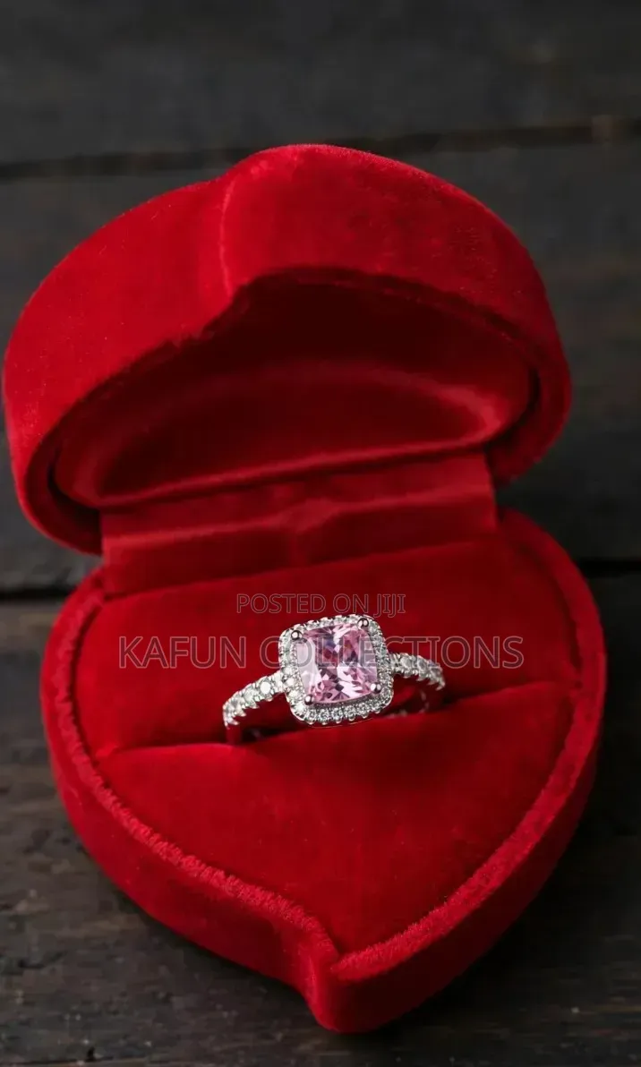 Pink Stoned Adjustable Proposal Ring