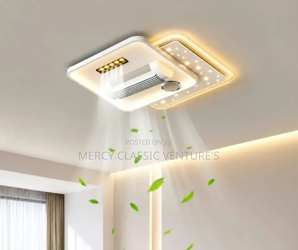 Bedroom Fan Light With Bluetooth Music – Modern Led Ceiling Fan