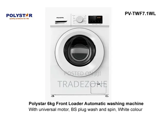 Polystar 6KG Front Load Washing Machine PV-TWF7.1WL