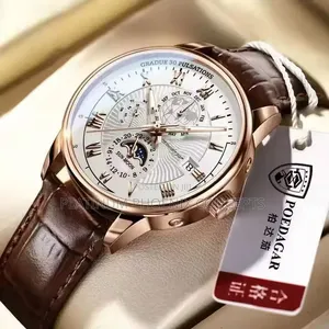 Fashion Leather Strap Poedagar Watch