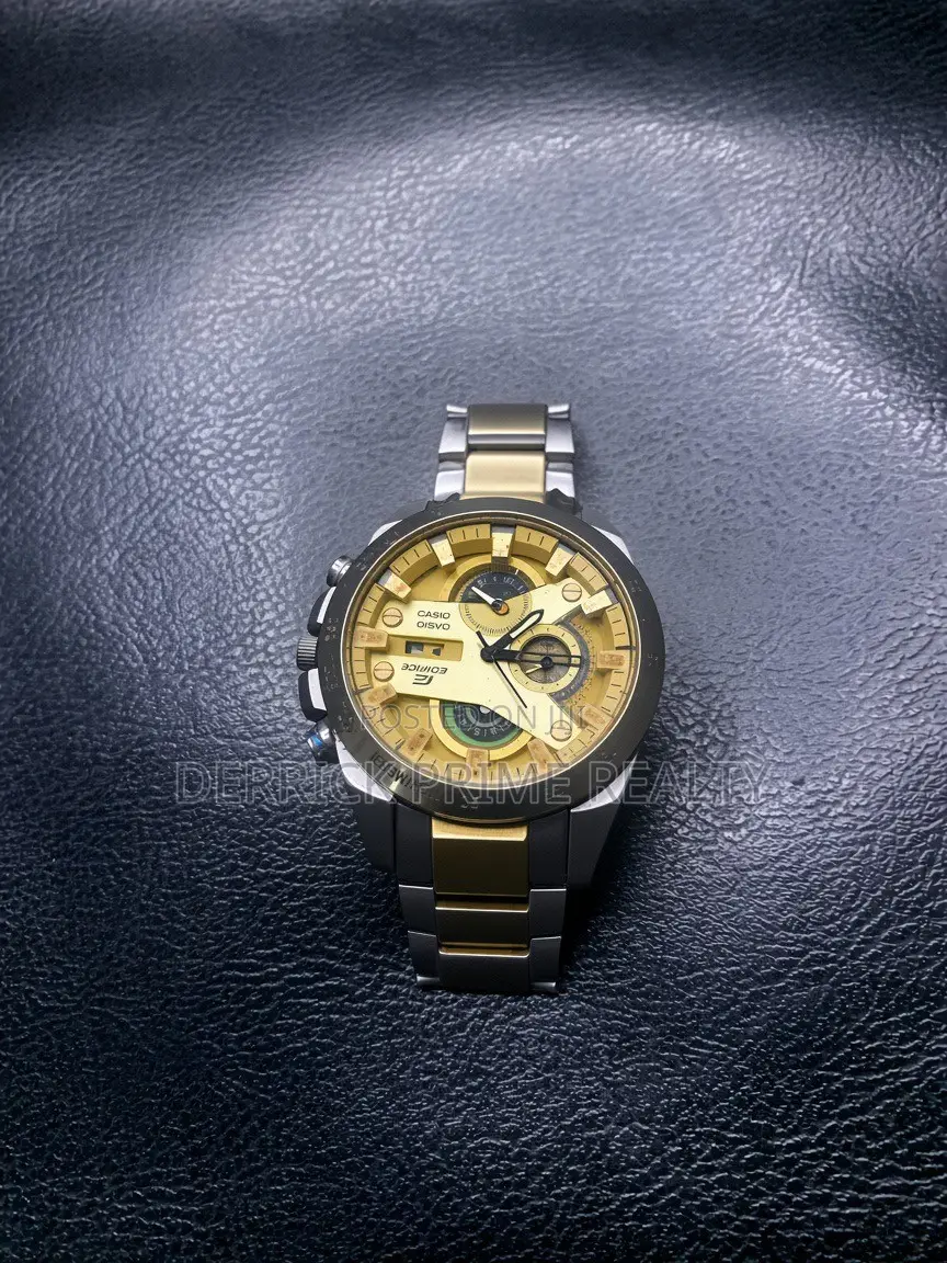 Original Casio Edifice Chronograph Watch – Gold Tone