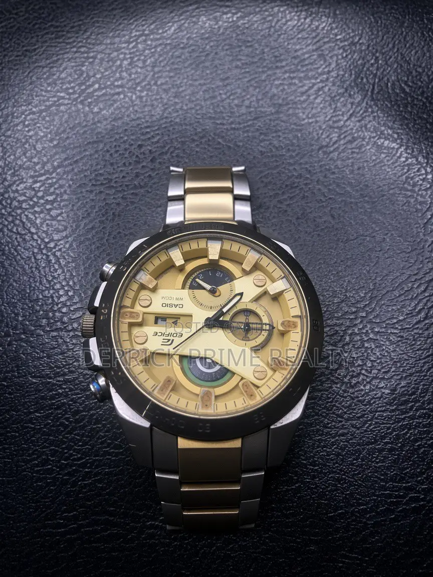 Original Casio Edifice Chronograph Watch – Gold Tone