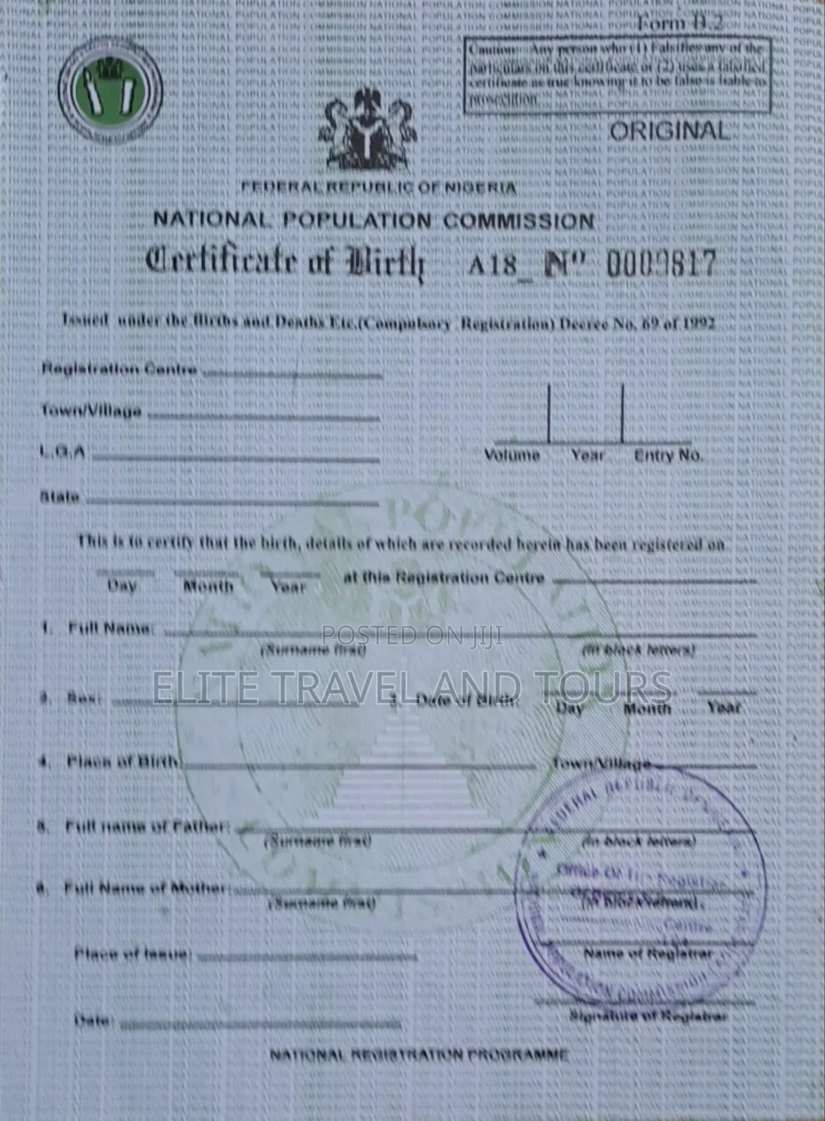 Documents for Visa Applications