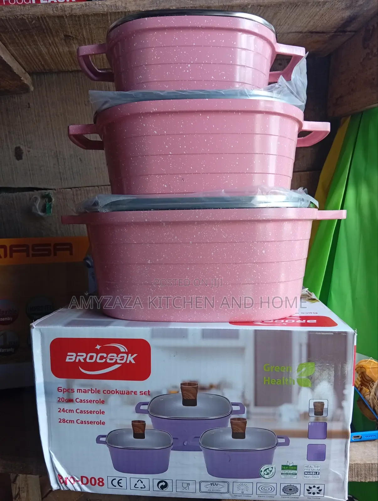 Brocook 6-Piece Marble Cookware Set (Model Bro-D08)