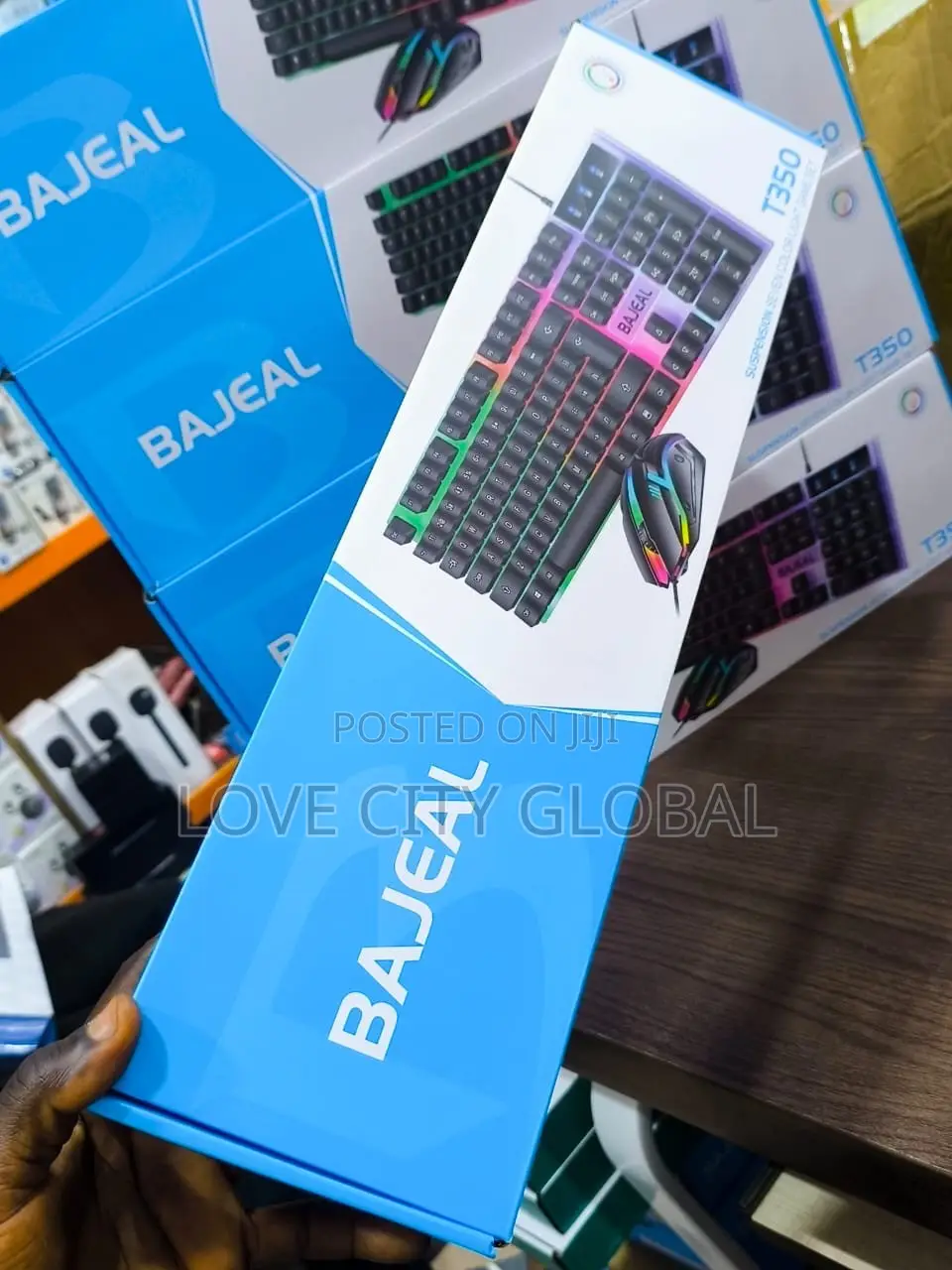 BAJEAL T350 LED Gaming Keyboard Mouse Combo Full Keypad Multicolor Led
