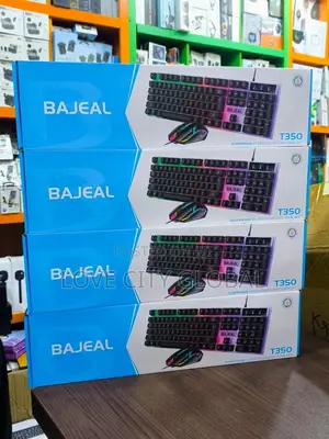 BAJEAL T350 LED Gaming Keyboard Mouse Combo Full Keypad Multicolor Led