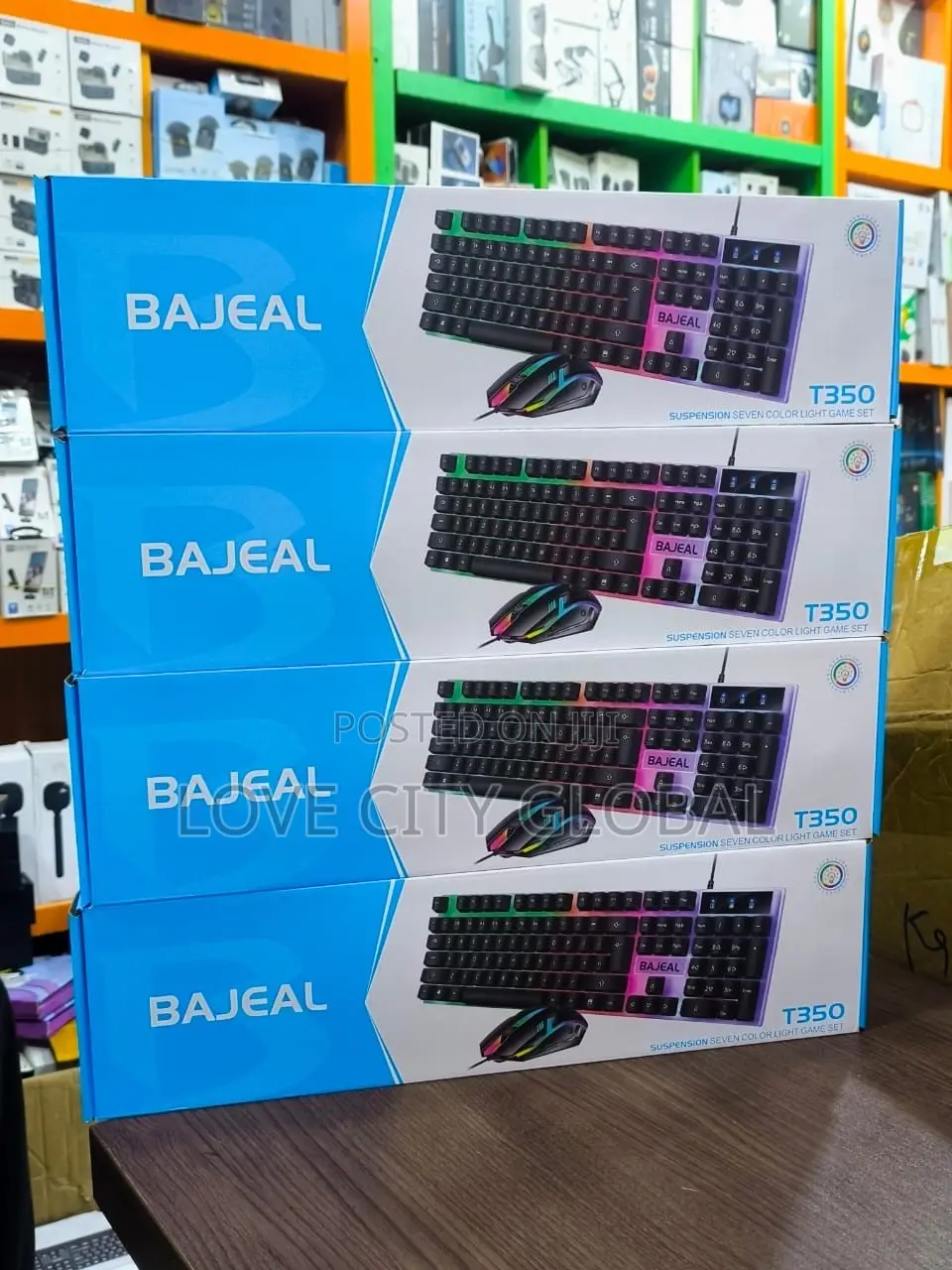 BAJEAL T350 LED Gaming Keyboard Mouse Combo Full Keypad Multicolor Led
