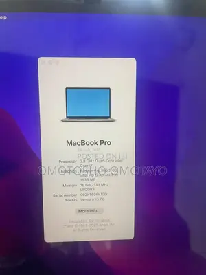 Laptop Apple MacBook Pro 2017 16GB Intel Core i7 SSD 512GB