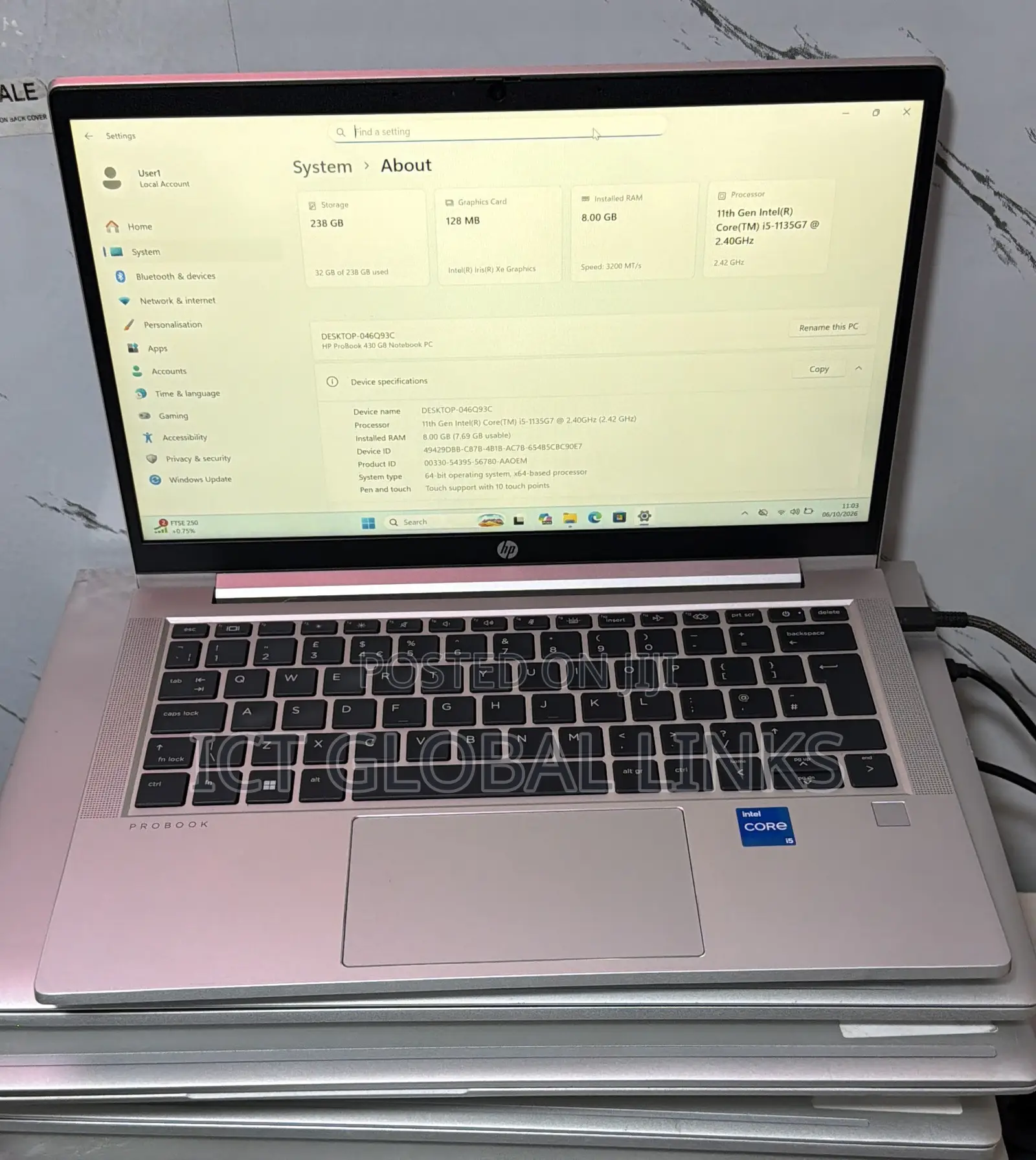 Laptop HP ProBook 430 G8 8GB Intel Core i5 SSD 256GB