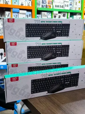 T18 Wired Keyboard & Mouse Set Bio Jee Keyboard With Numeric Keypad