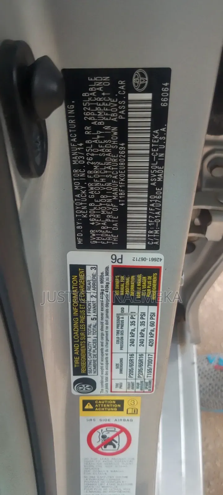 Toyota Camry 2014 Silver