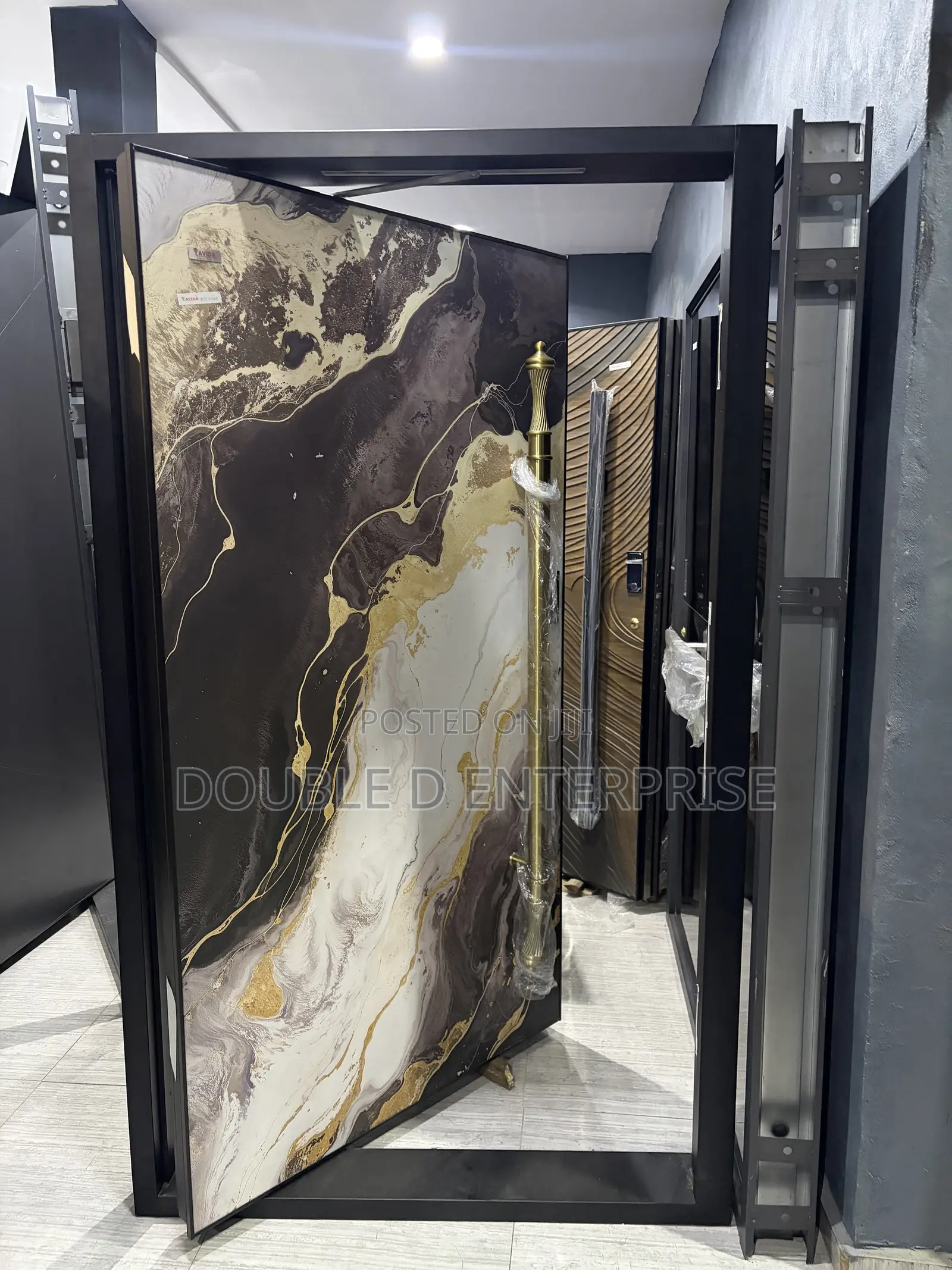 4ft by 7ft Marbel Deisgn Pivot Door