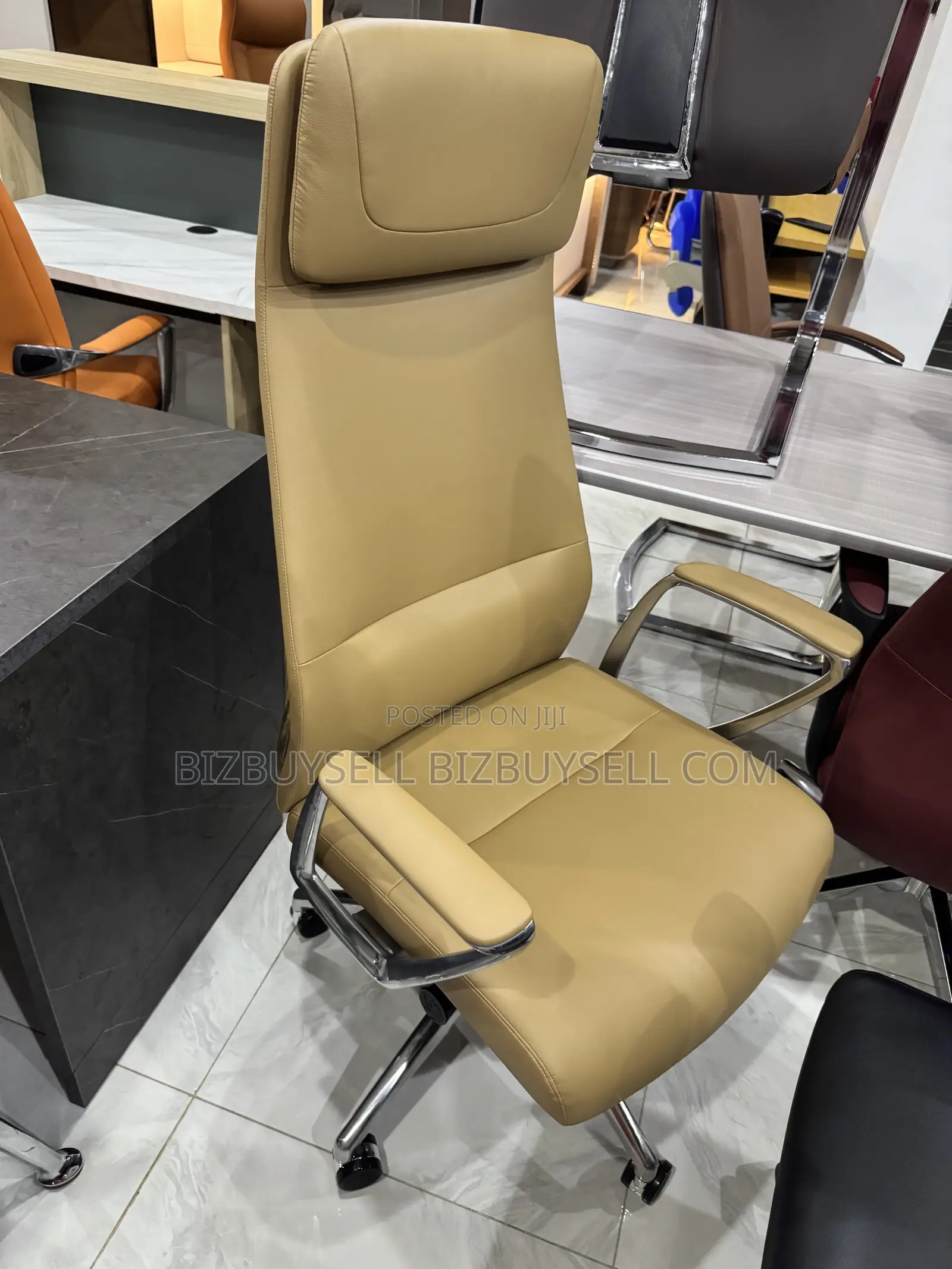 High-Back Executive Leather Office Chair