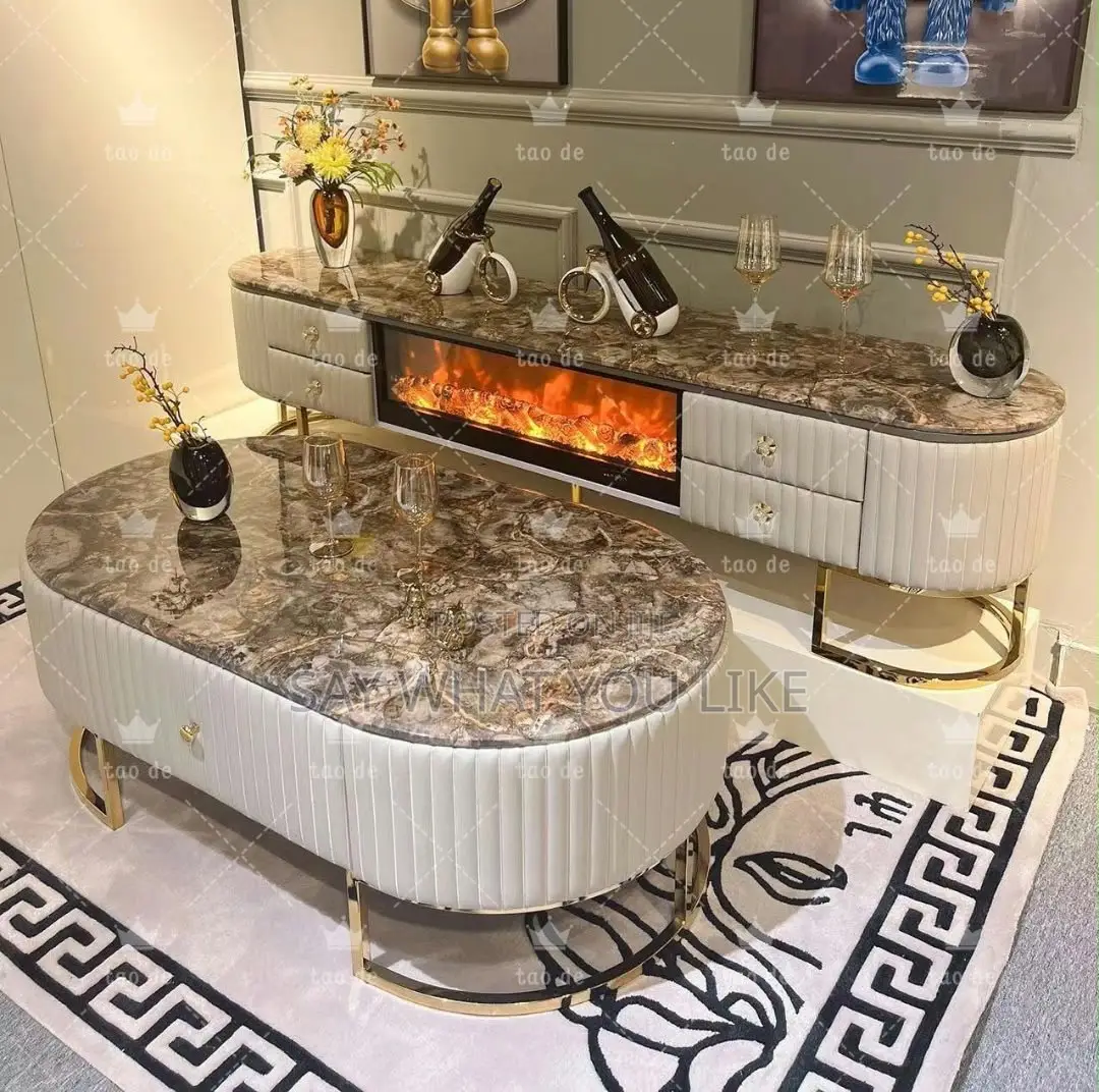 Luxury Fireplace TV Console