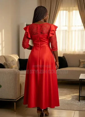 Scarlet Ruffles Lace Maxi