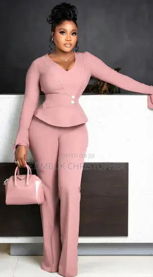 Beautiful Long-Sleeve Peplum Suit