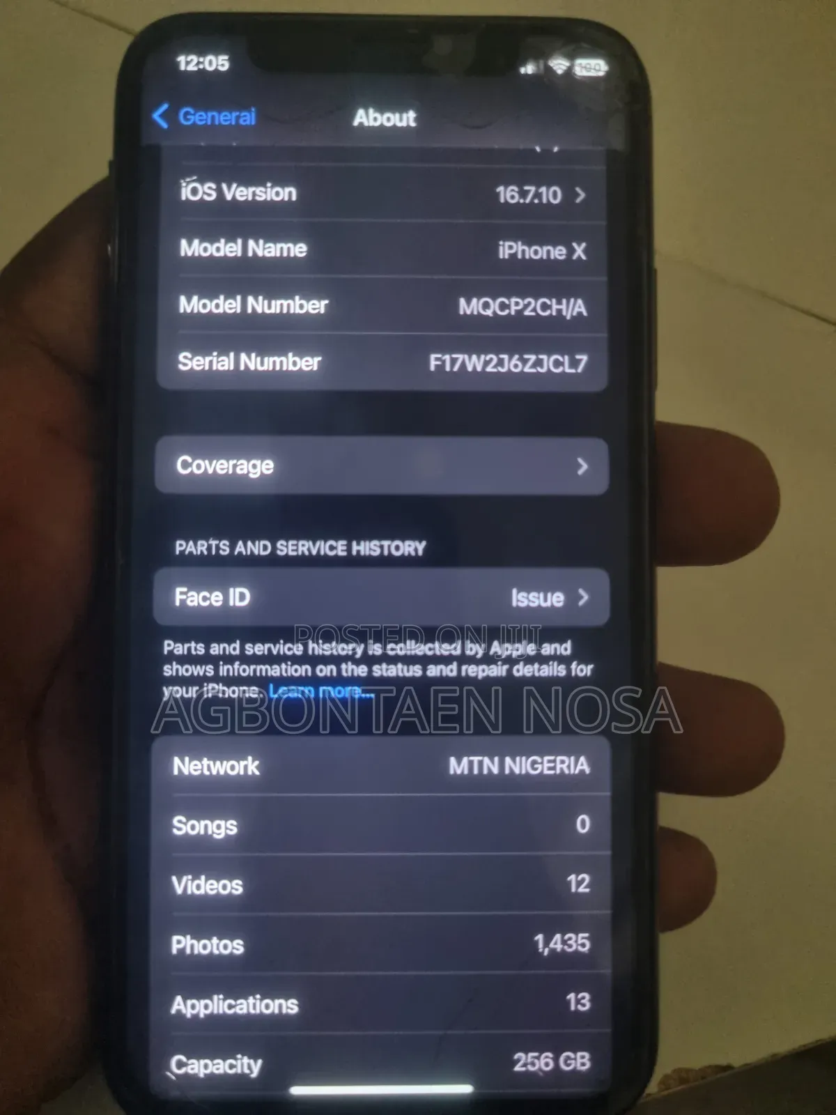 Apple iPhone X 256 GB Black