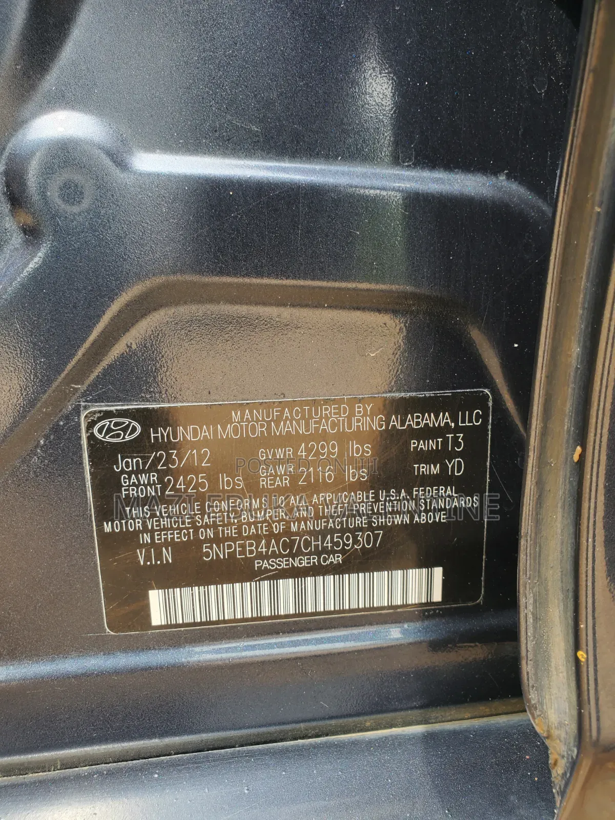 Hyundai Sonata 2013 Blue